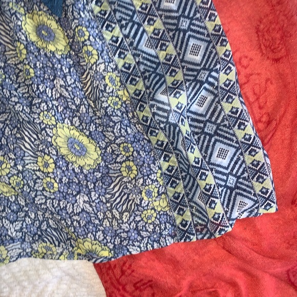 Joie Shara Print Silk Tank Blue Yellow White Small - Picture 9 of 15